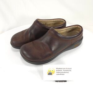 Alegria Kay Casual Mule Clog Flat Shoe Womens Size 6.5 36 KAY-602 Brown